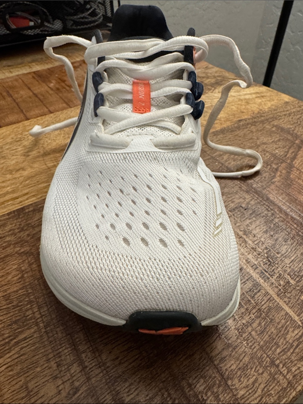 Altra White Running Sneakers with Peach/Pink Accents - Picture 7 of 12